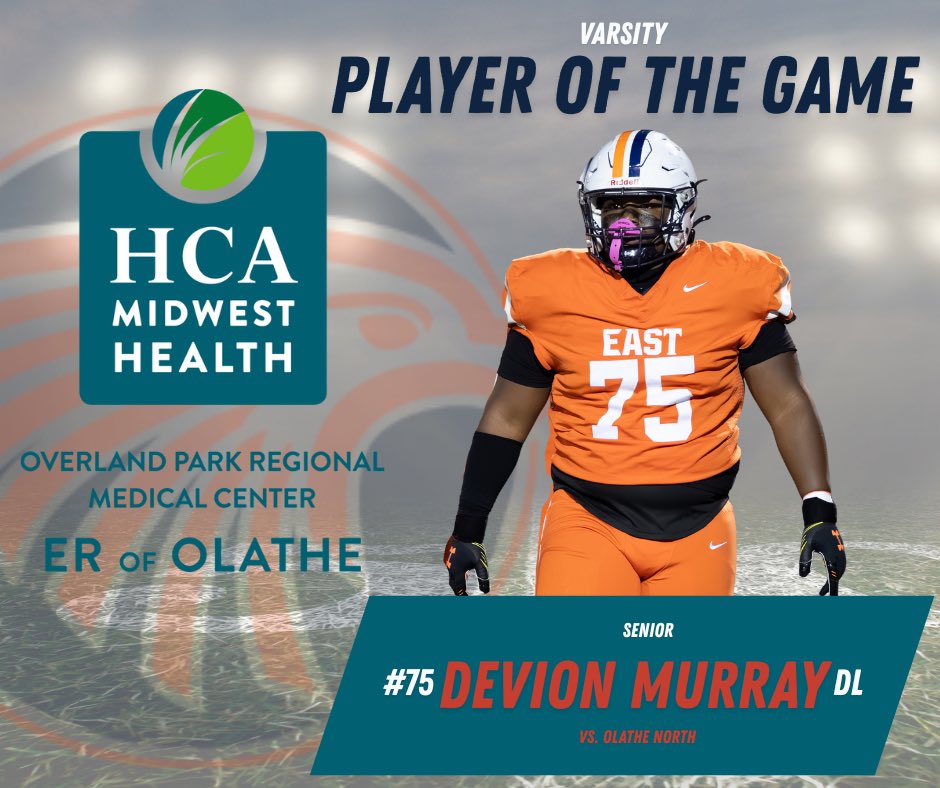 🌟Varsity Player of the Game🌟

Congrats to Devion Murray, Varsity Defense Player of the Game vs Olathe North! Devion brought intensity and leadership to the field, making a huge impact. Way to represent, Devion!
