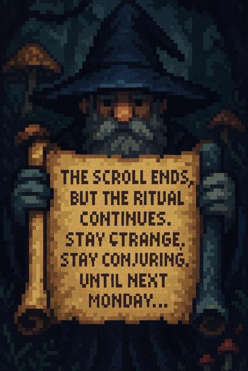 The Ritual Begins
The moons align.
The warding circle holds.
It’s time for Monday Magic -
Updates, art, wisdom &amp; weirdness from <a href="/the_BlackSand/">BlackSand</a> 

The Blood and Gold Report
(brought to you by Baltimore Ravens)

Wizards .14 Ξ
Souls .38 Ξ
Warriors hold at .017  Ξ
Sacred Flames hold