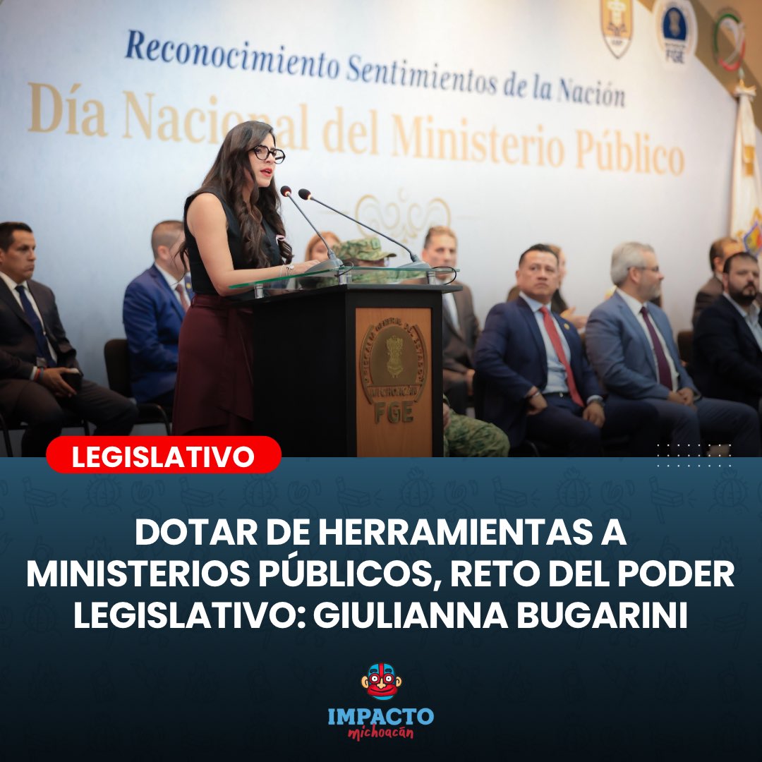 ImpactoMich's tweet image. #Legislativo | @giulibugarini afirmó que el reto es dotar de herramientas jurídicas, presupuestales y humanas a las y los agentes del Ministerio Público, para que su labor de procurar justicia sea más eficiente, cercana y con sentido social.
tinyurl.com/mr3twb8x