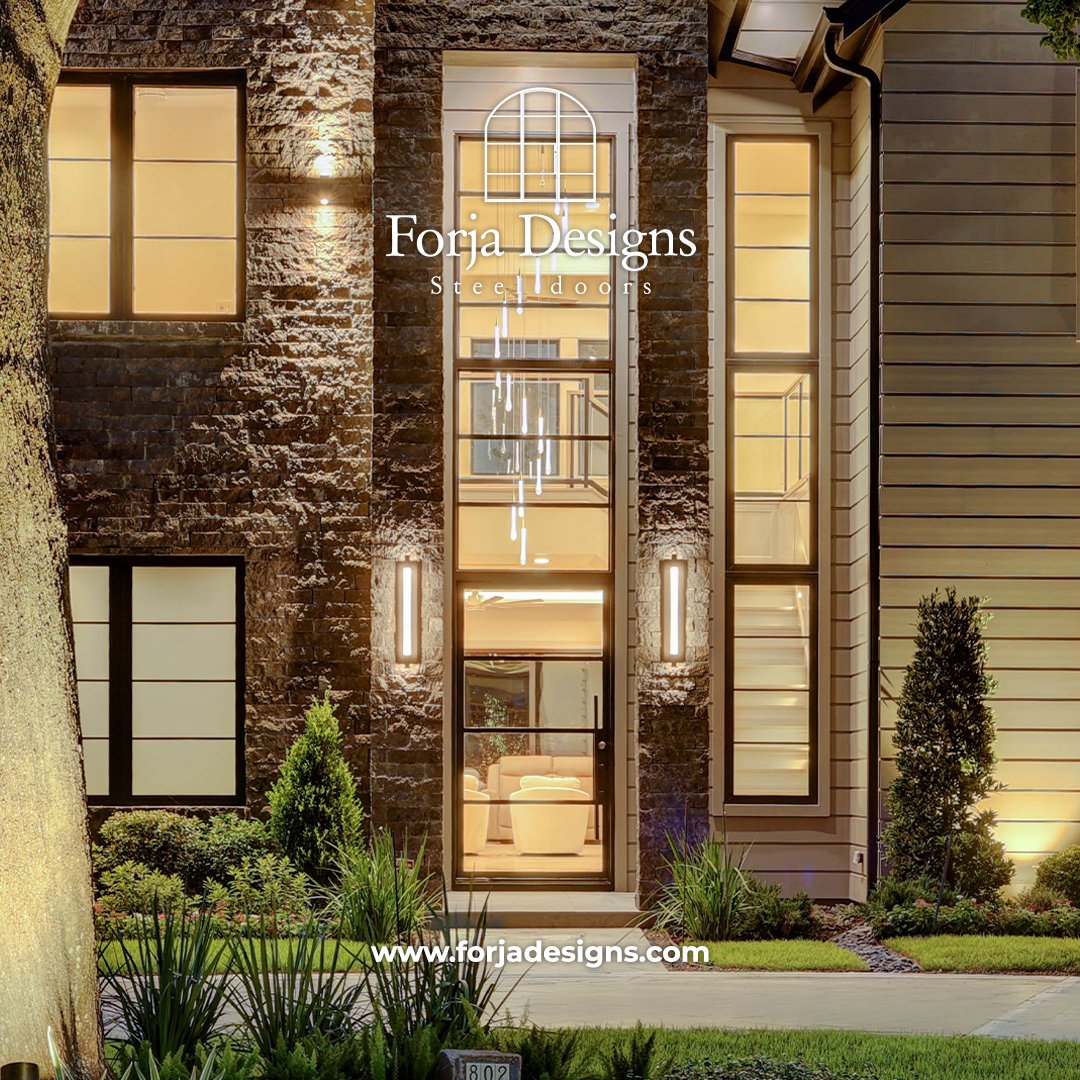 ForjaDesigns's tweet image. Where design meets emotion — beauty when you depart, tranquility when you arrive.
A Forja Designs entrance, flawless day or night.

Get an estimate
🌐 forjadesigns.com

#ForjaDesigns #SteelDoors #CustomDoors  #houstondesign