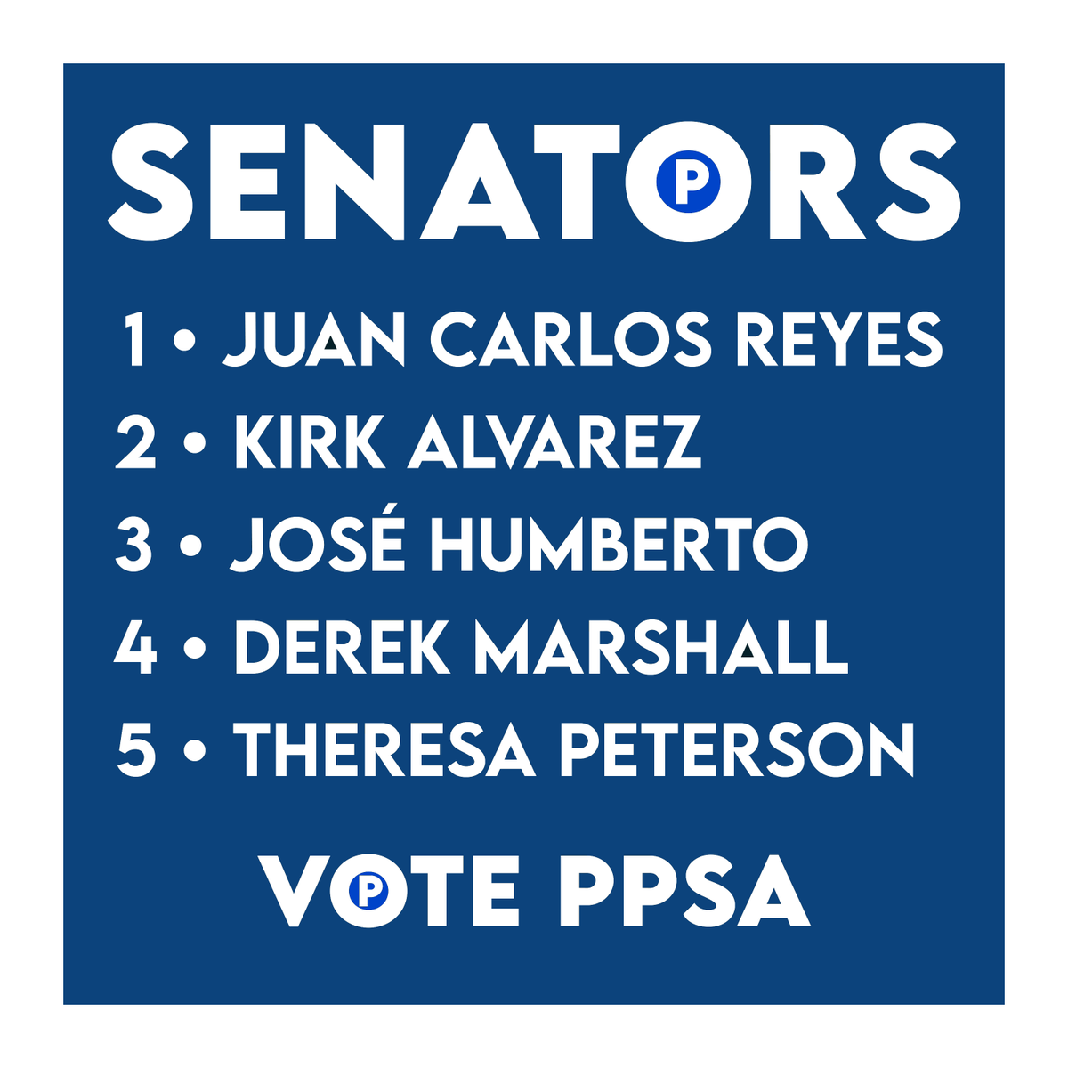 ProgressiveP_SA's tweet photo. En cette soirée de débat, voici notre liste au Sénat !

Cinq noms que vous connaissez bien, qui représentent la force de ce parti, une importante stabilité, mais surtout l'expérience du métier, cruciale pour le rôle de contre-pouvoir qu'aura bientôt le Sénat

VOTEZ PPSA ! https://t.co/ZbMAEvVfWd