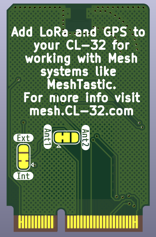 Been working on a new 'Mesh' card to add GSP into the mix. You have options of which of the 2 internal antenna's are connected, or you can use the antenna connector on the board!! much choice!! #ESP32 #CL32 #Pi0cket #Meshtastic
