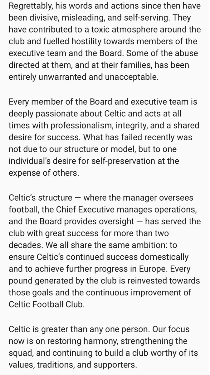 DanielHussey2's tweet image. Absolutely WILD statement from Dermot Desmond tonight about Brendan Rodgers