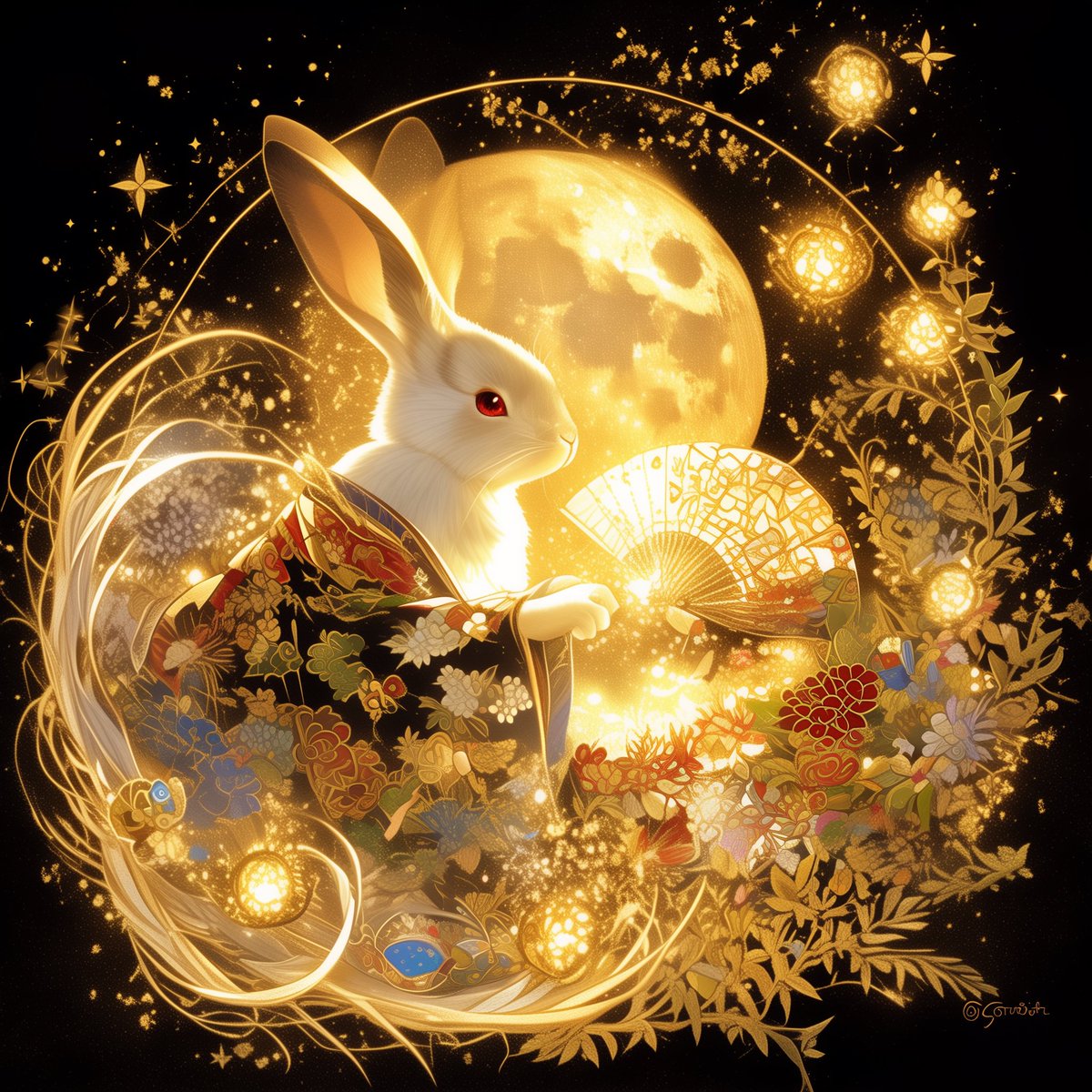 m*a様 開運絵画　❀財宝ザックザク愛うさぎ❀ さつき＠AIお絵描き(うさぎ好き） on X