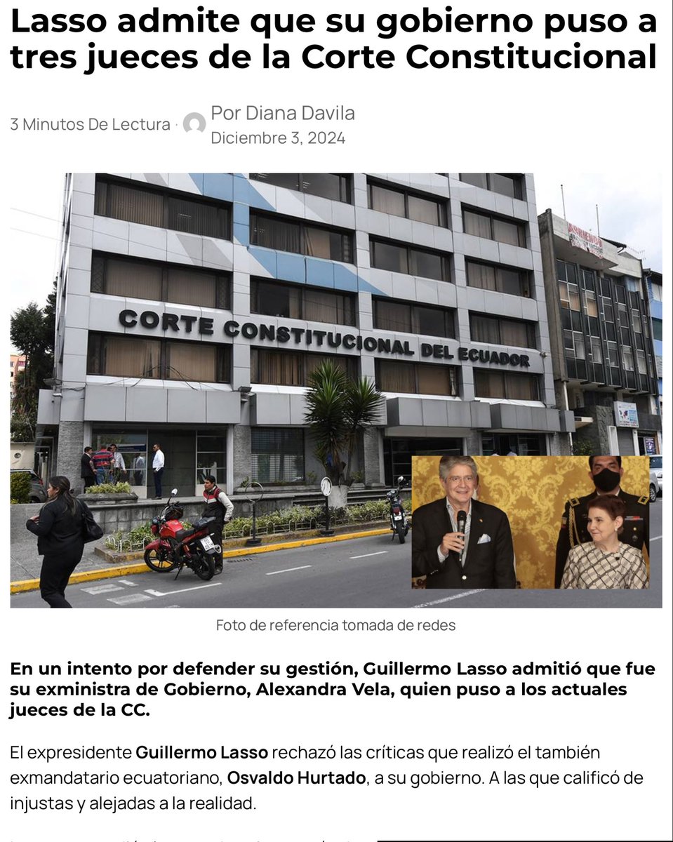 elinformante84's tweet image. Esta “señora” fue un desastre en el gobierno de @LassoGuillermo 
Es una traidora y debería mantener la boca cerrada
Ella puso a 3 jueces en la @CorteConstEcu , los mismos que en el 2023 dieron paso al juicio político contra @LassoGuillermo 
Ella públicamente aconsejó a…