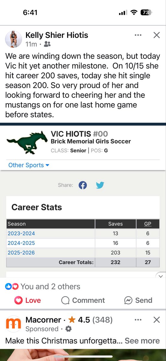 stangBC's tweet photo. Congrats @BMGirlsSoccer @VHiotis 200 saves this season!! 🧤🧤⚽️🥅 @BMSTANGSports @BrickMemorialHS https://t.co/SDIV28AYmJ