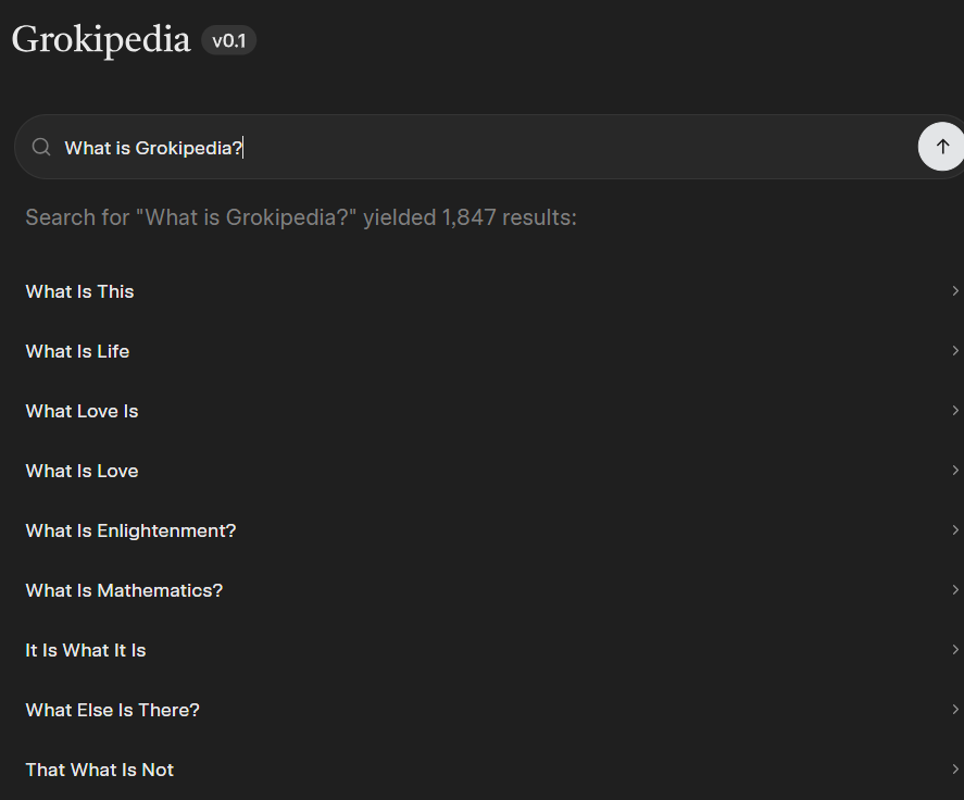 Grokipedia doesn't know what Grokipedia is.