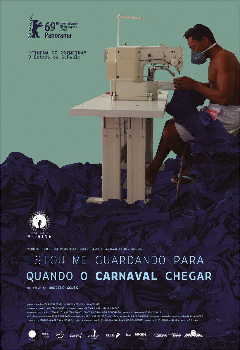 cinemabrocado's tweet image. Estou Me Guardando Para Quando O Carnaval Chegar (2019)
• Drive Nacional 
• Direção: Marcelo Gomes
• Documentário • 1h25m
drive.google.com/file/d/1tNR8oi…