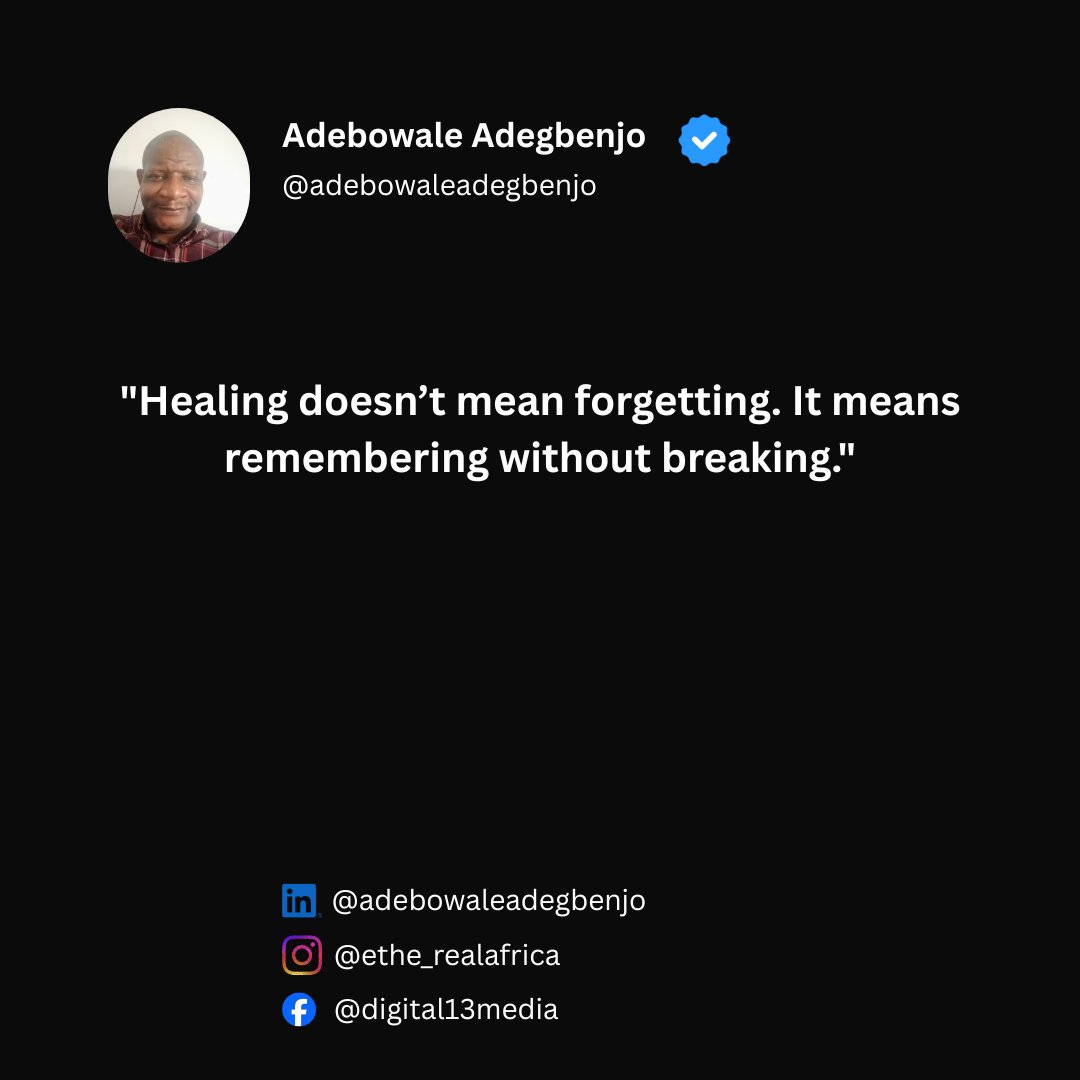 AdebowaleB41201's tweet image. One day, their favorite song won’t make you cry.

It’ll make you smile, softly, because you survived the memory.

That’s healing. 

Not the erasing, but the remembering differently.

#GriefToGrowth #EmotionalHealing #FacebookMonetization