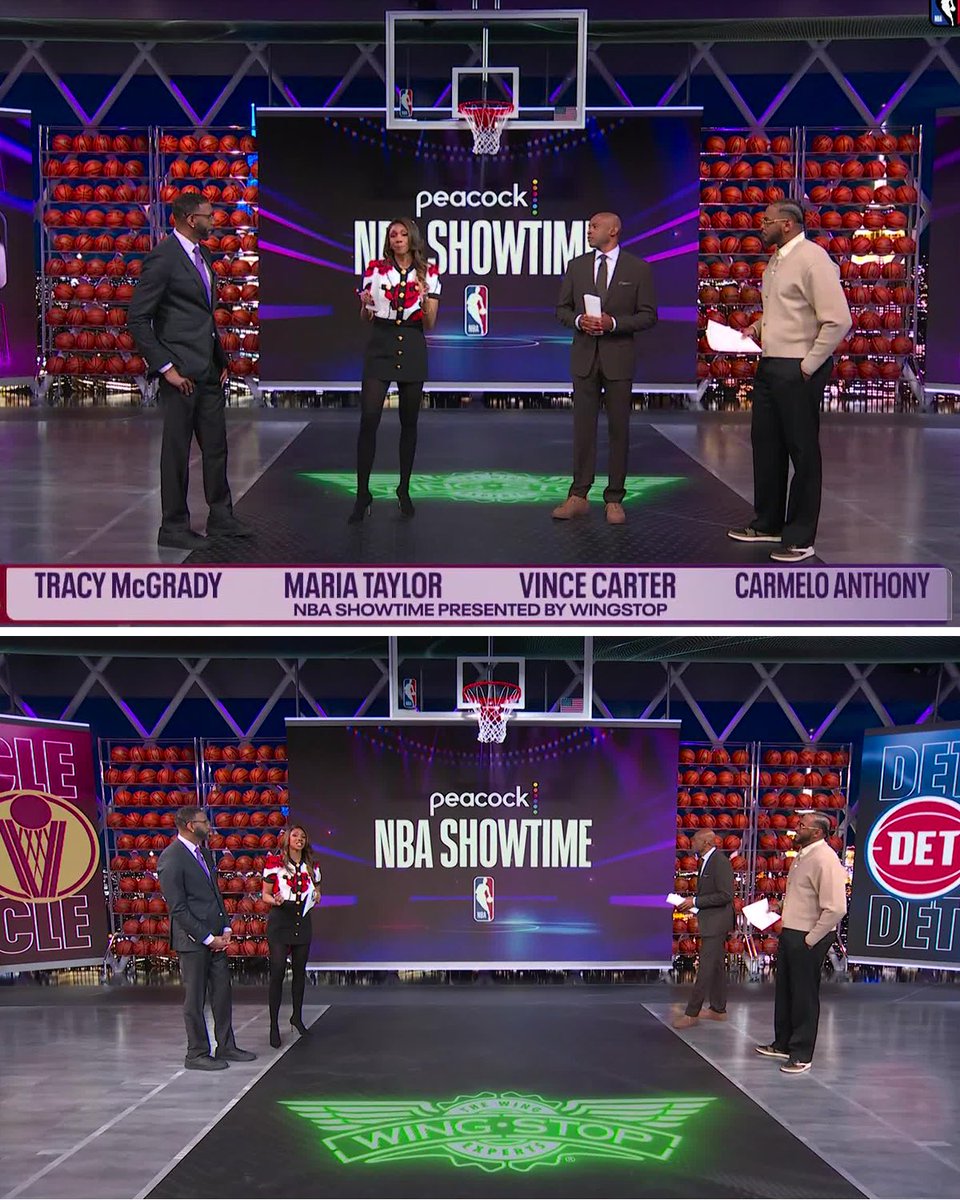 Our crew's first official game from the NBA on NBC and Peacock studio! 🤩