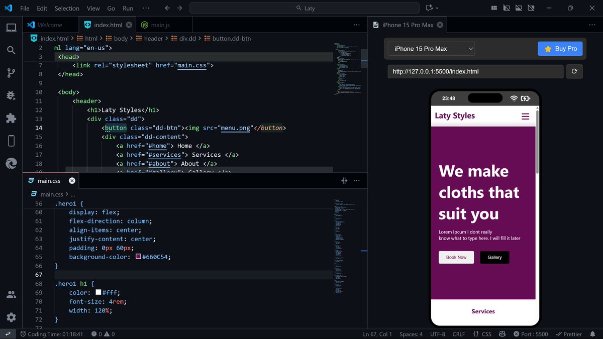 mukhiteee's tweet image. Day 1/100 - #100daysofcodingchallenge
Days 1/30 -#30daysofadobexd
Creating a Landing Page for Laty Styles. I decided to start this challenge lately today so I couldn't complete it. Hopefully I will do so tomorrow.