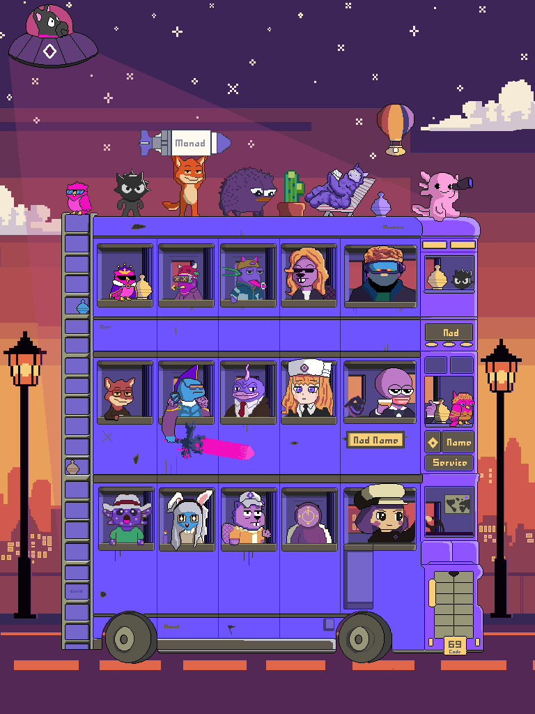 This bus does not have a rearview mirror: only vision and goals of moving forward 🚌

I hope you like my creation <a href="/NadDomains/">Nad Name Service ⨀ (mainnet arc)</a> 

<a href="/Rahul_xyz01/">Rahul.nad (mainnet arc)</a> <a href="/Davethompson100/">Davethompson (mainnet arc)</a> <a href="/Davethompson100/">Davethompson (mainnet arc)</a> <a href="/mondanabaddies/">Mondana</a> <a href="/the10kSquad/">The 10k Squad (mainnet arc)</a>  <a href="/mace_ag/">Mace (mainnet arc)</a>  <a href="/OctoSwapDex/">OctoSwap 🐙 (mainnet arc)</a> <a href="/Chewy_xyz/">Chewy (mainnet arc)</a> <a href="/slmndNFT/">SLMND (mainnet arc)</a> <a href="/Narwhal_Finance/">Narwhal Finance ♓ (mainnet arc)</a>  <a href="/Monalotls/">Monalotls | FREE MINT</a>