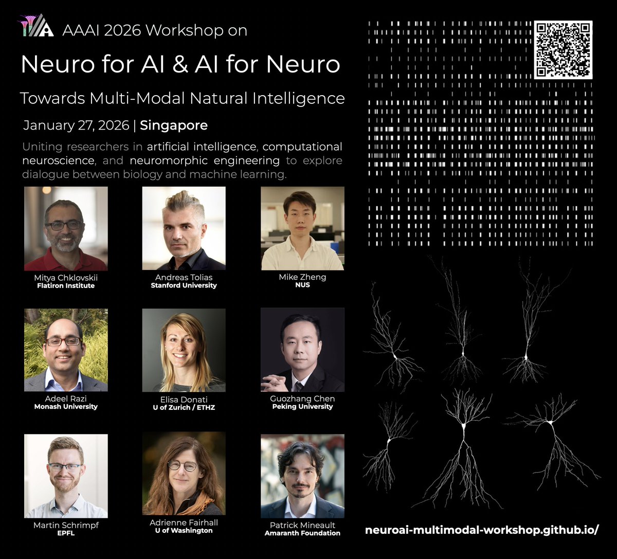 AllenInstitute's tweet image. Now accepting paper submissions for the “Neuro for AI &amp;amp; AI for Neuro: Towards Multi-Modal Natural Intelligence” workshop at #AAAI2026!

🔗 neuroai-multimodal-workshop.github.io

@RealAAAI @AntonSArkhipov @shixnya