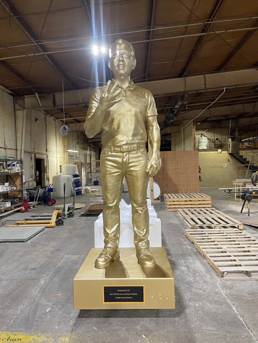 First look at the statue Trump plans to give CZ on his official pardon date. 

“Ignore Fud, Fake News and attacks on Binance.” 

$aster coded 🥇

<a href="/cz_binance/">CZ 🔶 BNB</a> <a href="/shilllin/"></a>