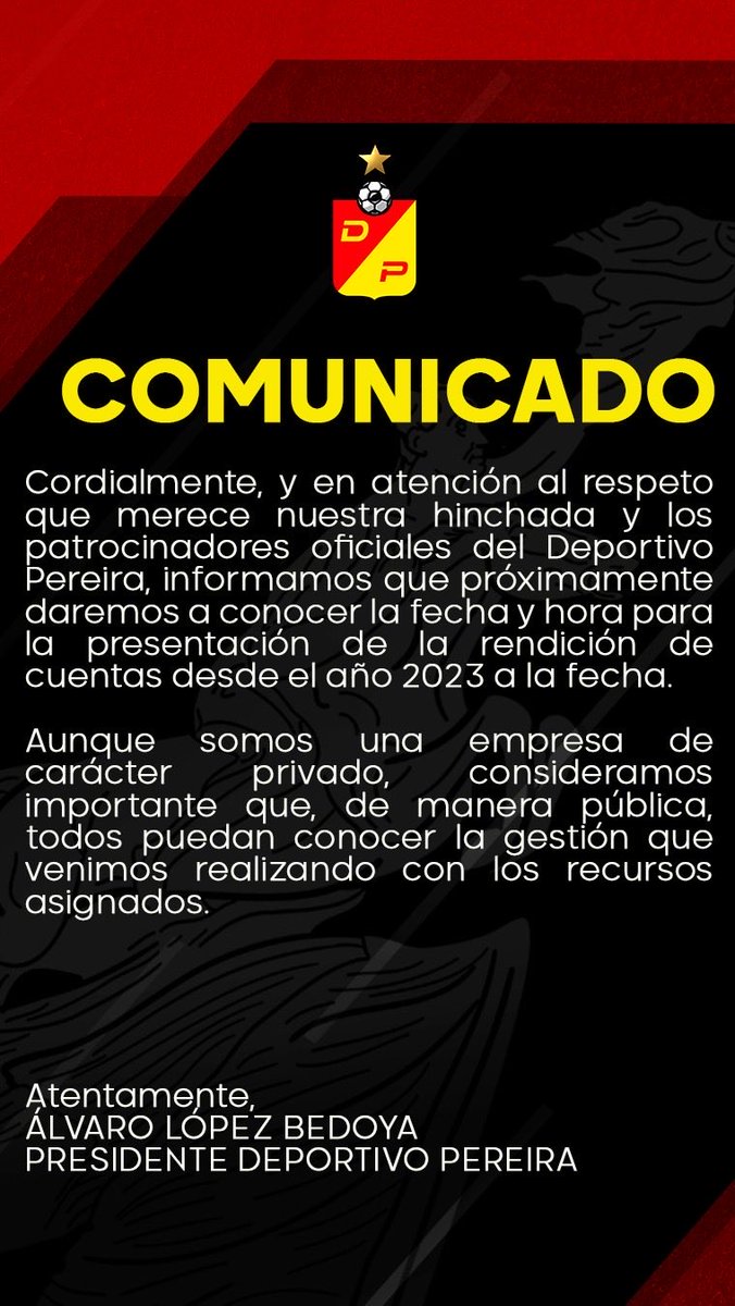 🔴 Comunicado Oficial | 27.10.2025