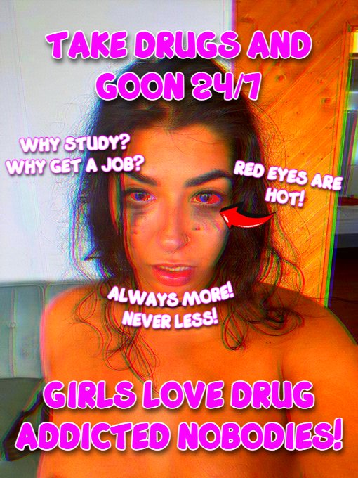 TheDadShrink's tweet photo. Get so much worse, stop doing regular things and just get high all the time retard. Try new drugs, stop showering, piss in your room, fetishize your IRLs, fuck plushies, get weird. Get disgusting, depraved and drugged for the rest of your life https://t.co/F6DiXiLEpS