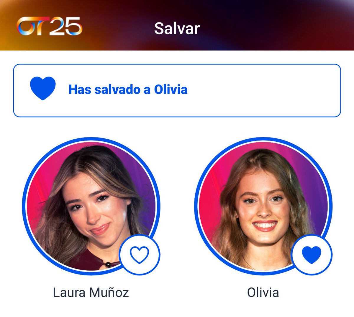 solo tengo UN trabajo a partir de hoy y es este:

SALVAR OLIVIA #OTGala6