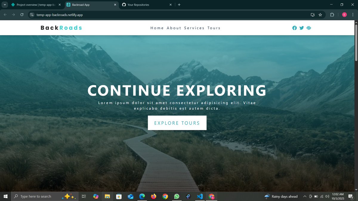 iamambrose_'s tweet image. 💻 Just dove into REACT🏌️
A thrilling ride! From overwhelming concepts like hooks & JSX with reusable code & dynamic UIs 💻
Check it out🔗temp-app-backroads.netlify.app
Your thoughts? 🤔
 #ReactJS #webdevelopmentframework  #LearnToCode #WebDevelopment #CodingJourney #CodingLife