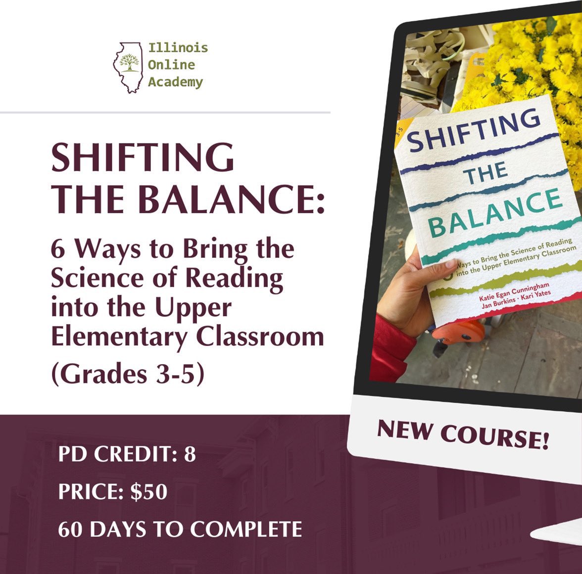 NEW COURSE: Based on the influential book, this online, asynchronous course offers a comprehensive exploration of the “six shifts” needed to embrace science and balance in the literacy classroom for grades 3-5.

➡️ go.kaneroe.org/shifting-the-b…