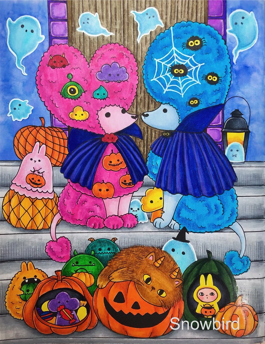 snowbird_second's tweet image. 大人の塗り絵
No59(187)

A million little monsters 

Lulu Mayo 

#大人の塗り絵
#ハルモニア
#リアルブラッシュ
#プリズマカラー色鉛筆