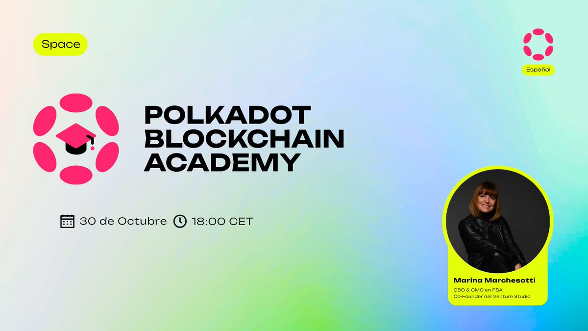 PolkadotEspanol's tweet photo. ¿Estás interesado en conocer todo acerca de la vanguardia en educación Web3?📔❄️

Sumate este jueves a las 18 hs CET a un Space junto a @marinamarchesot para informarte sobre @AcademyPolkadot, la academia blockchain que está revolucionando la educación a nivel global.

 🕝 Recuerden colocar su alarma👀

🇦🇷 14Hs
🇲🇽 11Hs
🇻🇪 13Hs
🇪🇸 18Hs
🇸🇻 11Hs