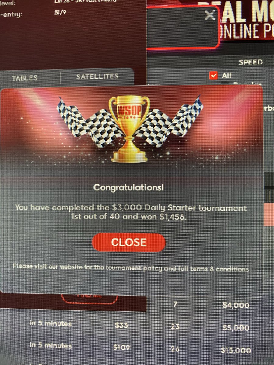 So I thought this was the $20 daily starter but accidentally got in the $100 and won