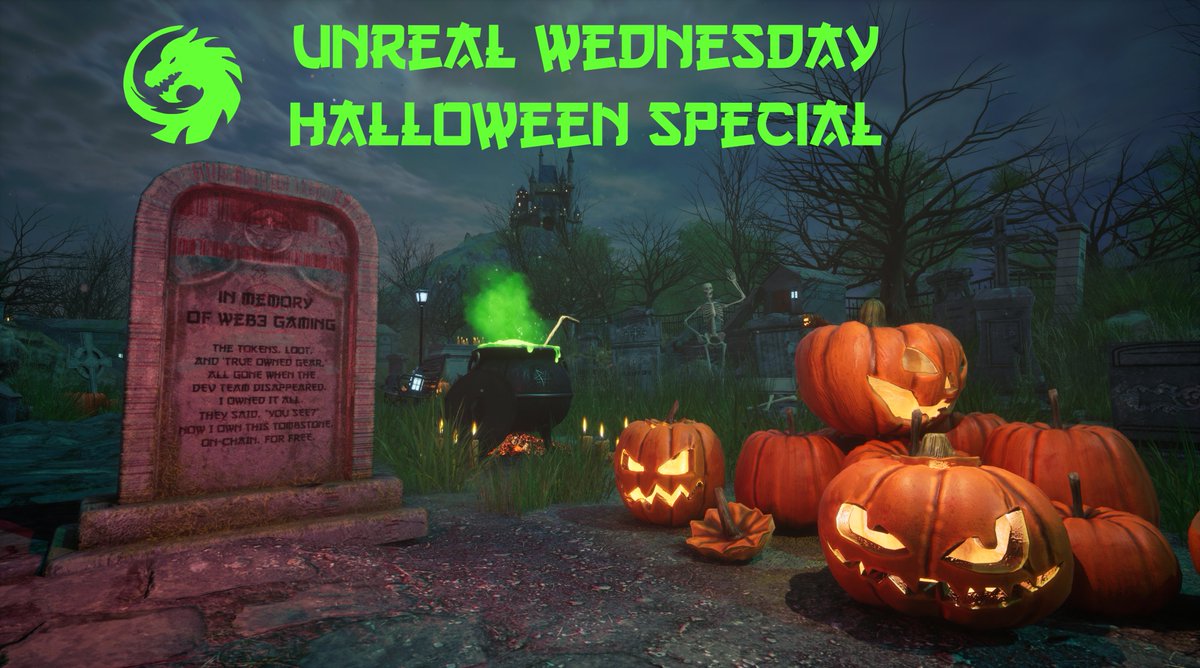 💀 Web3 Gaming is Dead… 💀

This Unreal Wednesday we’re hosting a Halloween Special in the Web3 Gaming Graveyard.🪦

Join us in the Dev Stream room for a spooktacular Unreal Wednesday full of tricks… and treats 🍬🎃✨