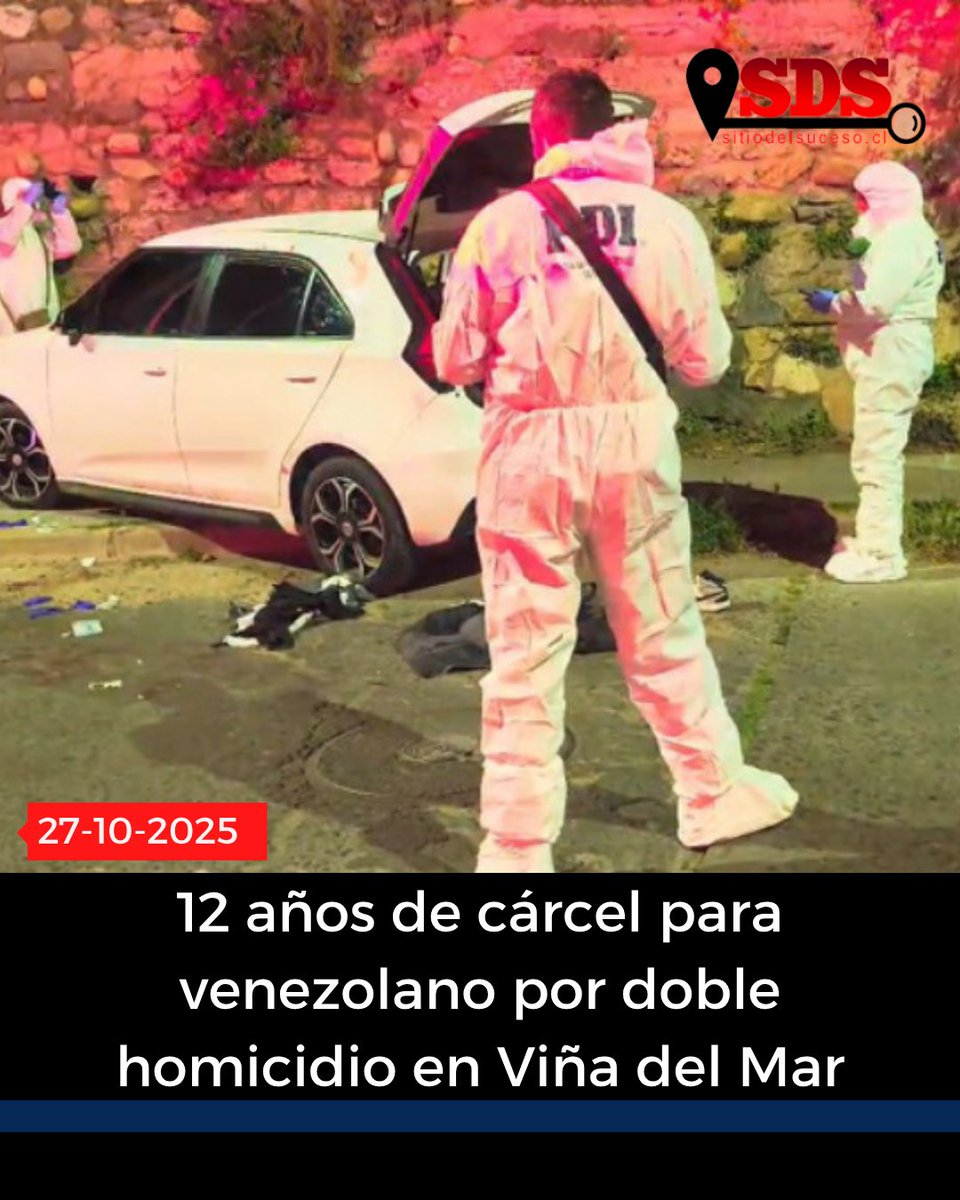 sitiodelsuceso's tweet image. 12 años de cárcel para venezolano por doble homicidio en Viña del Mar

Detalles en ➡️  sitiodelsuceso.cl/2025/10/27/12-…