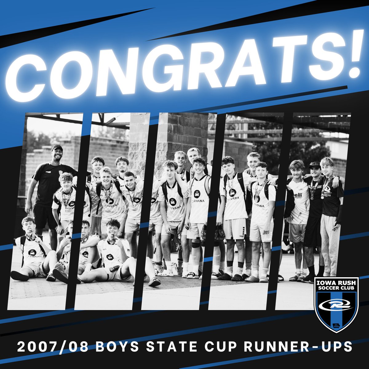 IowaRush's tweet image. 🎉 Congratulations to our 2007/08 Boys for finishing as Runner-ups in the US Club State Cup Premier Group over the weekend! 🏆 Great performance, boys! 

#StateCup