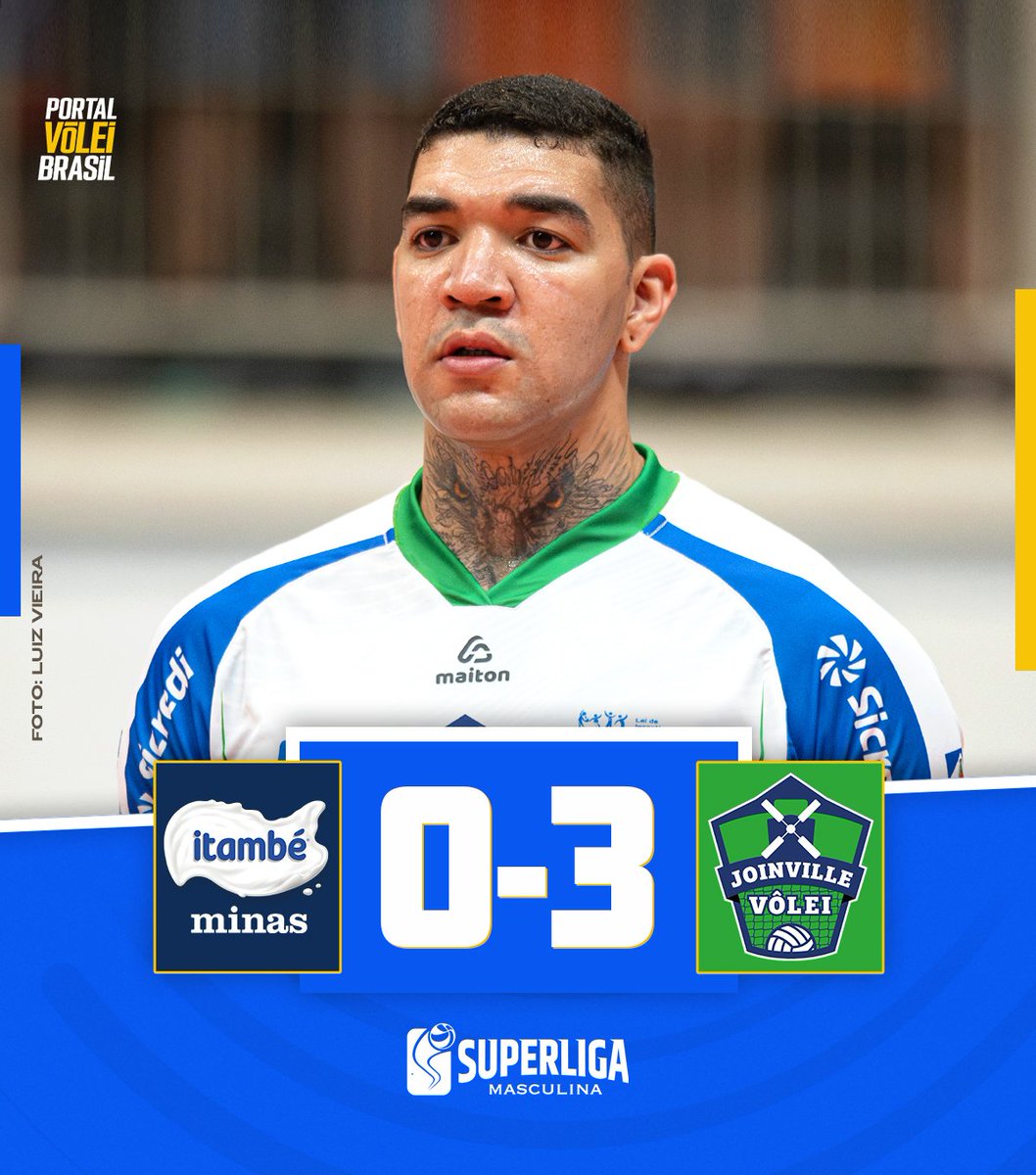 ✅ FIM DE JOGO!

🏐 🔵 ITAMBÉ MINAS 0x3 JOINVILLE VÔLEI ⚪
➡️ (25x27, 22x25, 23x25)
🏆 Superliga Masculina | Rodada 02 (Turno)