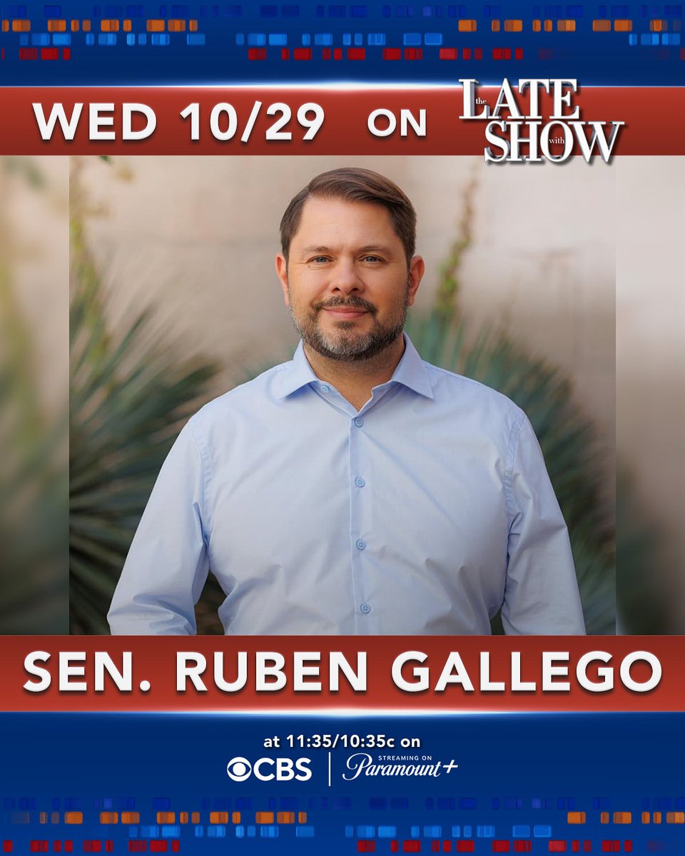 RubenGallego's tweet image. Catch me on @colbertlateshow with @StephenAtHome this Wednesday at 11:35 pm ET!

#Colbert