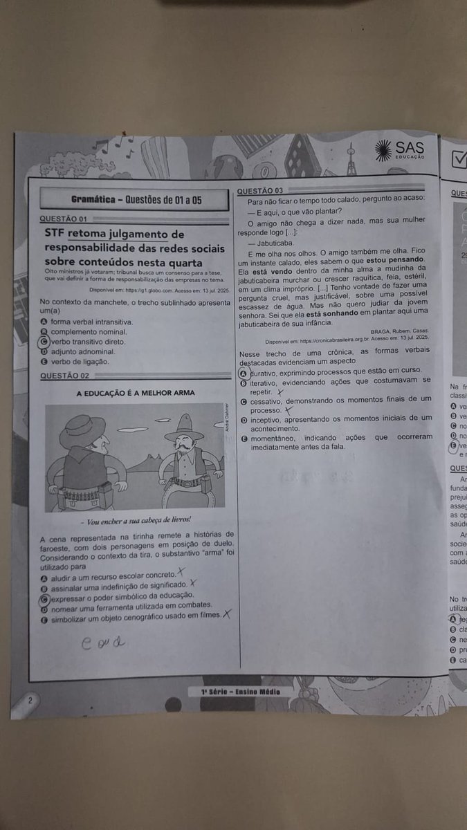 Gabaritos Sas Enem tweet media