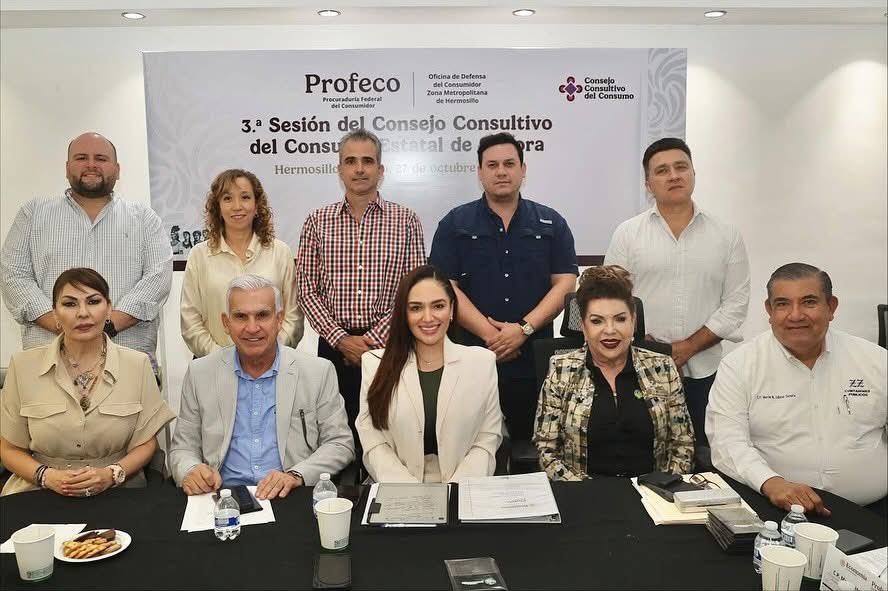 anaguizarv's tweet photo. ¡Seguimos avanzando por un consumo justo en Sonora!

Como presidenta del Consejo Consultivo de Consumo Estatal, encabecé el día de hoy la Tercera Sesión, un espacio de diálogo y colaboración para fortalecer la protección de los derechos de las y los consumidores. https://t.co/WRfAigmECC