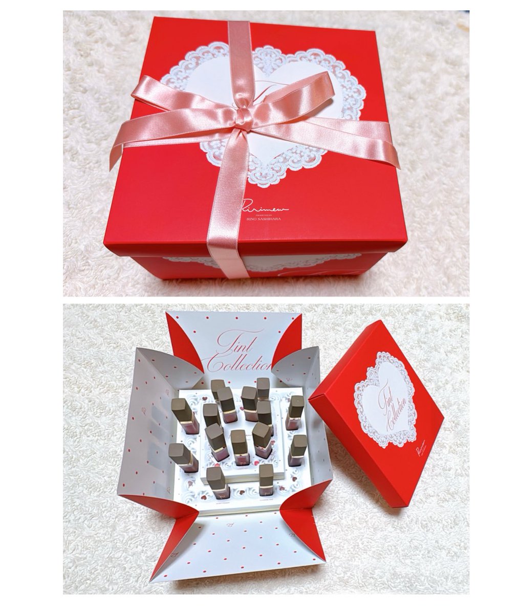 ririmew_official 様 （ <a href="/ririmew/">ririmew_official</a> ）より

センシュアルフィックスティント（全8種）
ミューテッドシアーティント
（全7種※内1色限定）が詰まった
スペシャルボックス を いただきました🎁

可愛すぎる BOX とリップ 
開けた瞬間から テンション
上がっちゃいました〜！🥰💄

⬇️続きます

#当選報告