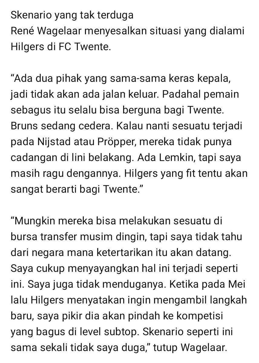 [Indo Trans]

Direktur Aalbers ingin mendatangkan Hilgers ke NEC dan menelepon Streuer. 📞👀

🏷️ Mees Hilgers