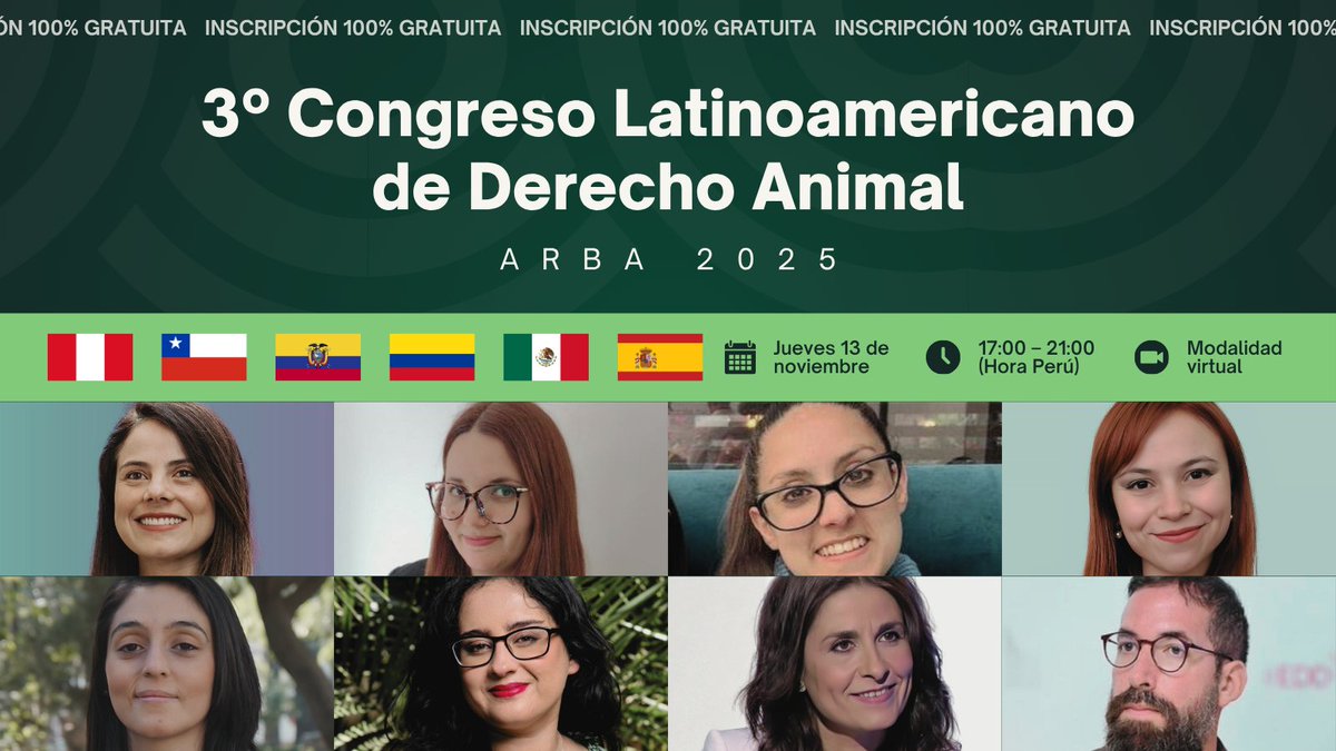 ¿Te apasiona la justicia, la ética y el bienestar animal?

Participa en el 3° Congreso Latinoamericano de Derecho Animal - ARBA 2025. Aprende de expertos de la región cómo se impulsan leyes, políticas y acciones que protegen a los animales.

🔗 Más en: shorturl.at/MNZCr