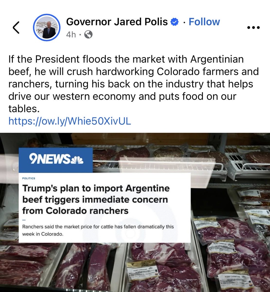 waltopher2's tweet image. He’s just big mad he wasn’t the one who got to crush the cattle industry. Dare I say disingenuous?