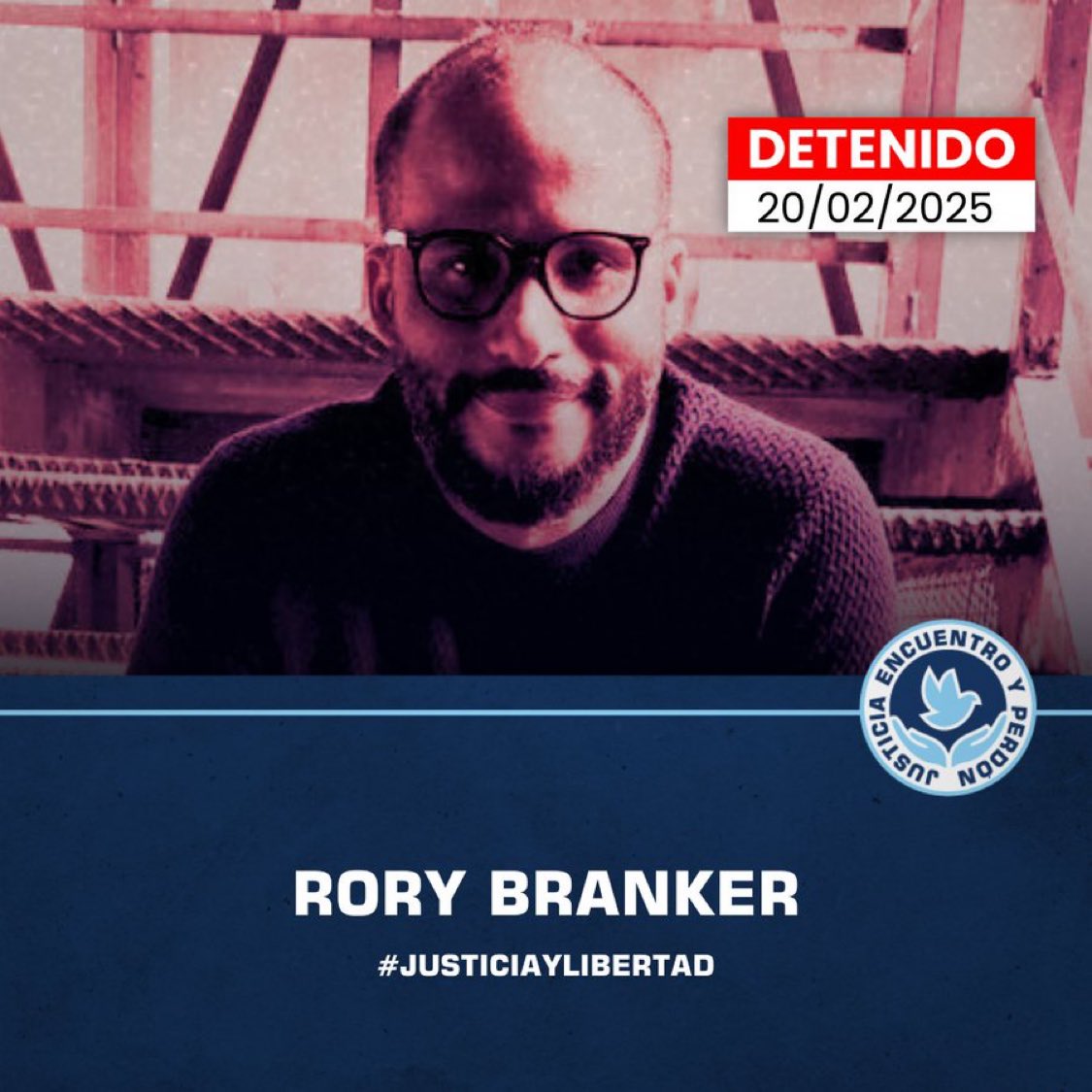 #27Oct #ServicioPublico 
<a href="/JEPvzla/">Justicia, Encuentro y Perdón</a> ATENCIÓN Hoy cuando Rory Branker cumple 250 días privado de libertad, sin acceso a una defensa legal y viviendo en la incertidumbre constante que pone en riesgo su integridad como persona y como ciudadano, su familia atraviesa un nuevo y profundo