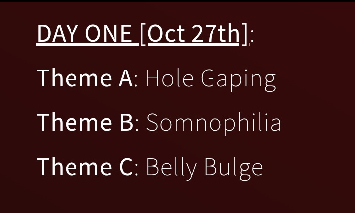 Today is day 1 of Filthy Shizun Week 2025, here's a reminder of what today's themes are! Which did you choose?