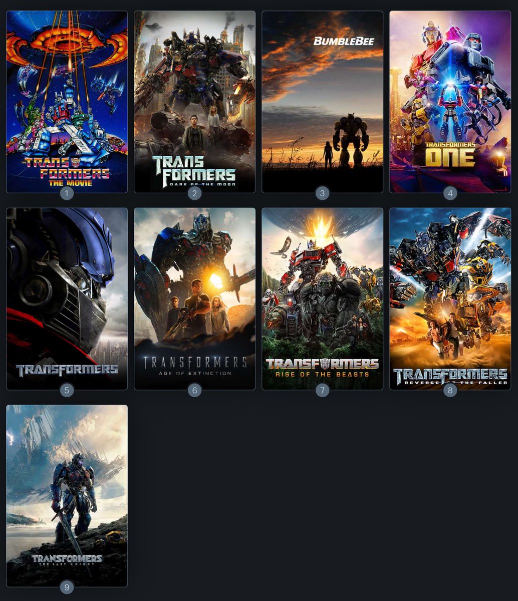 Thor_Odinson's tweet image. My Transformers movie ranking.