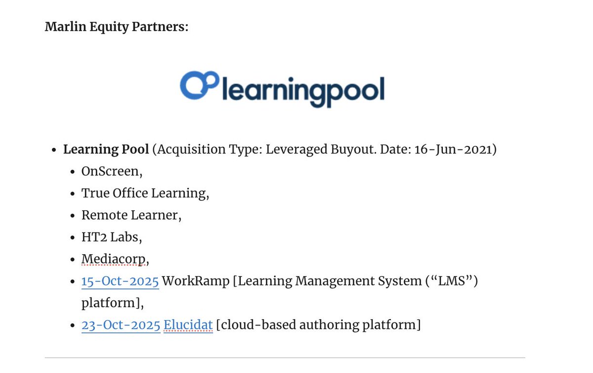 salesenablement's tweet image. Learning Pool True Office Learning @LearningPool #WorkRamp #Elucidat @MarlinEquity Partners #MarlinEquity #Marlin @WorkRamp #LearningPool #LMS #SalesEnablement #SalesEngagement #RevenueEnablement #BuyerEnablement #MarTech  #PrivateEquity #Learning Management System