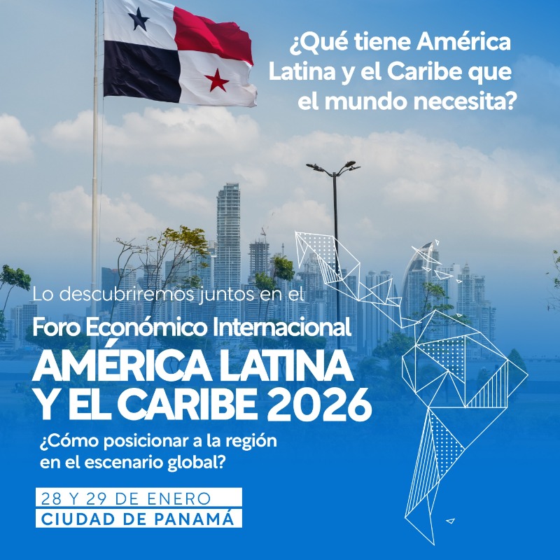 AgendaCAF's tweet photo. ¡Regístrate al evento de lanzamiento!

El mundo mira hacia nuestra región.📣
En el Foro Económico Internacional CAF 2026, los autoridades gubernamentales, líderes y empresarios definirán cómo América Latina y el Caribe pueden convertirse en el motor de la nueva economía global