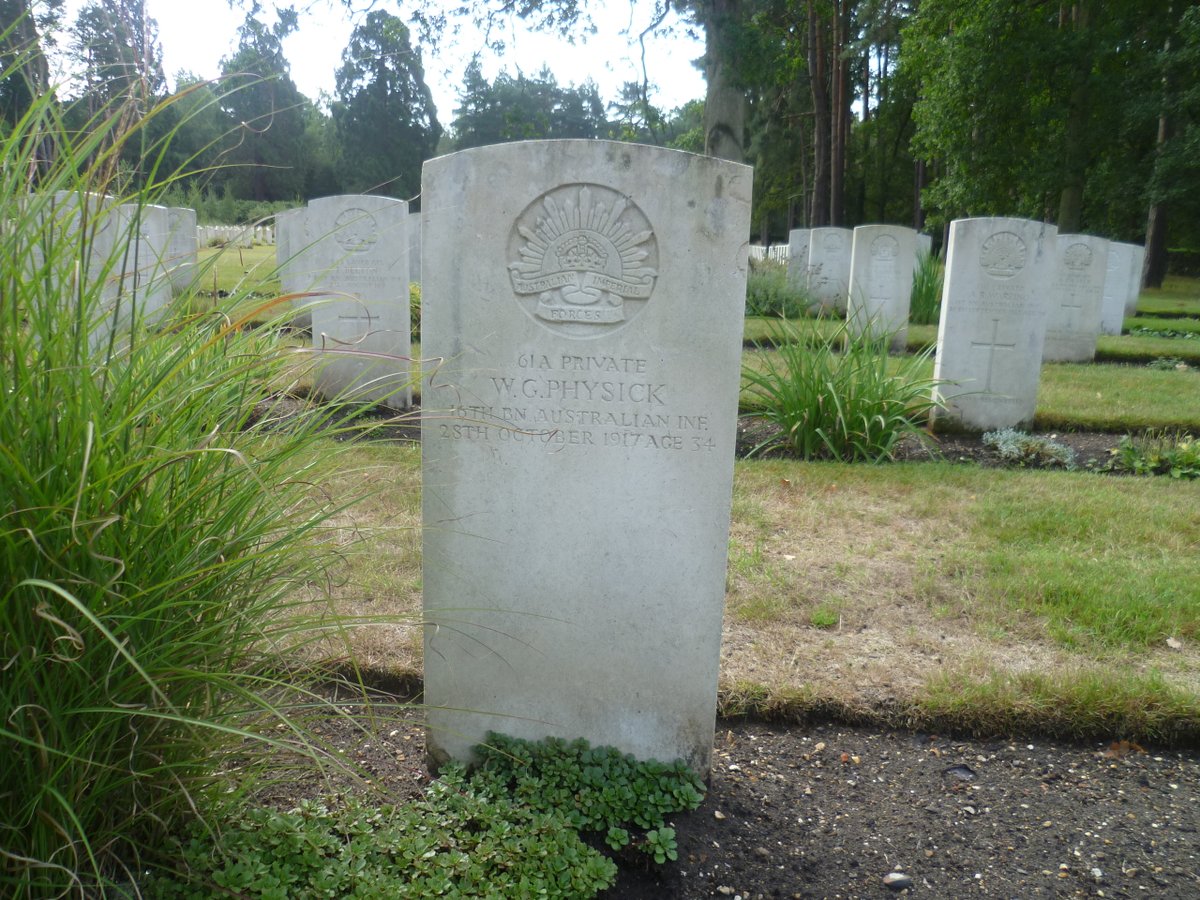 Died on this date - Driver William Gordon Physick (b. 1886; Muswell Hill, England; came to Australia in 1911), Service number 61, embarked from Adelaide, Sth Australia on HMAT Port Lincoln  (A17) on 22 Oct 1914 with 3rd Light Horse Regiment - Machine Gun Section &amp; disembarked