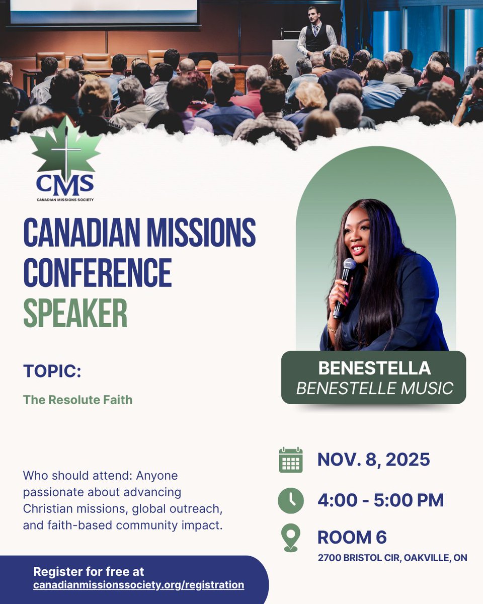 This Gospel of the Kingdom shall be preached in all the world, for a testimony to all nations; then shall the end come. | Matt 24:14

Join me at the Missions Canada Conference in Oakville on Nov 8, 2025.

I'll be speaking about our faith in this strategic time in God's calendar.