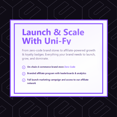 UniFy_io's tweet image. We just want to support real builders and help them dominate their chosen mission
#UniFyweb3 #dcommerce