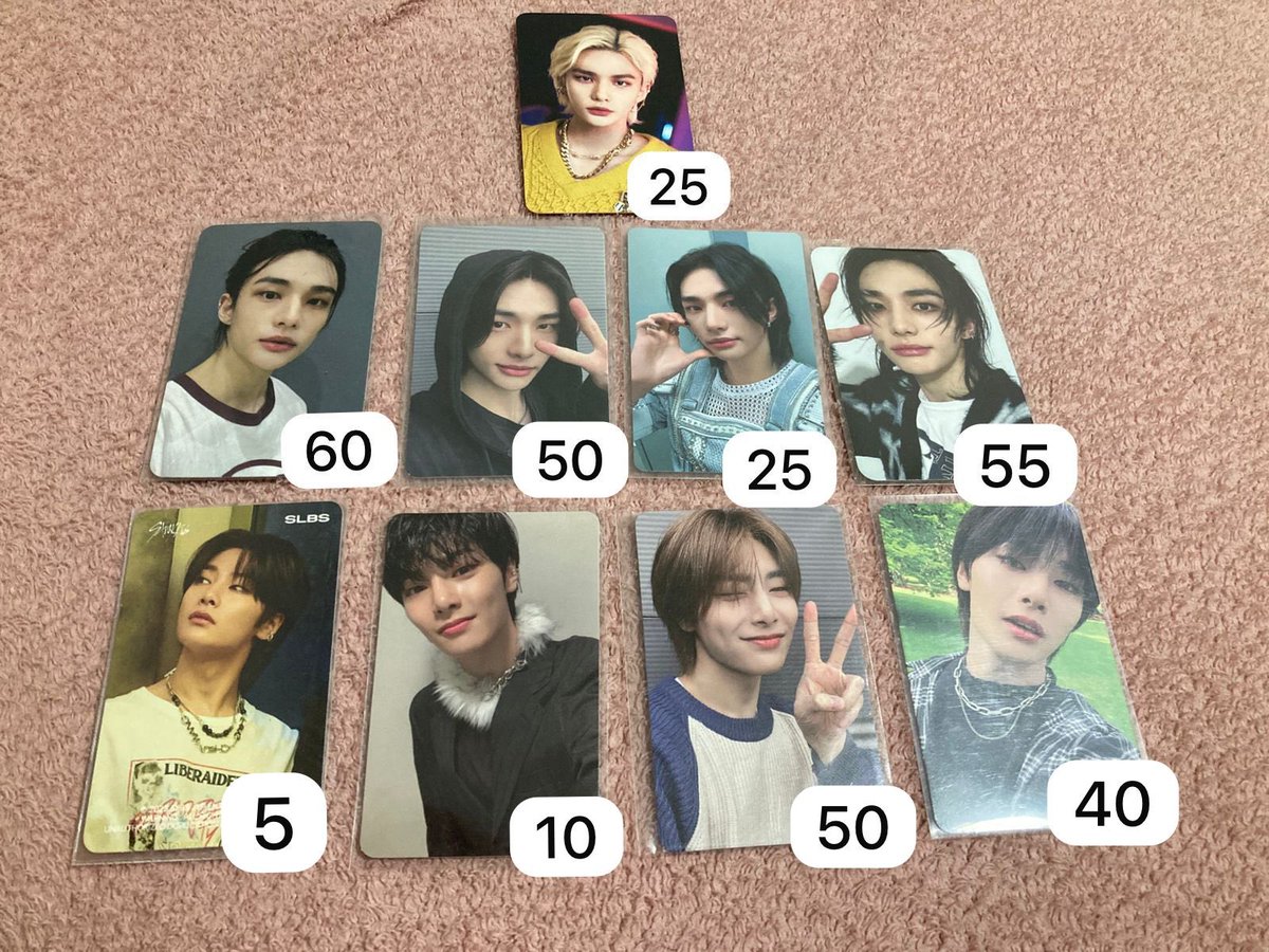 🎀 MINI DROP GIGIO HYUNIN 🎀

💥 PREÇOS NOVOS 💥

> 320 reais o set todo, pode abrir ceg 
> posso vender individual também, mas cobro taxa de 2,50 de embalagem por pessoa
> mando vídeo no pv
> cotação e envio SuperFrete
> PRAZO DE PAGAMENTO: 07/11