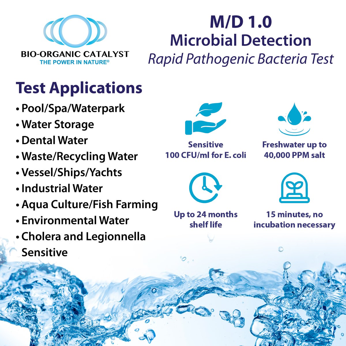 BioCata's tweet image. Detect bacteria in minutes—no lab needed.
 M/D 1.0 Rapid Microbial Detection Test
 ✔️15-min results
 ✔️&amp;lt;100 CFU/ml sensitivity
 ✔️Works anywhere
Learn more: bio-organic.com/microbial-dete…
#WaterTesting #MicrobialDetection #Innovation #CleanWater #PublicHealth