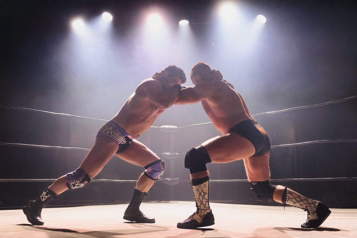 I'm not sure any pro wrestling photo I've ever taken has received more positive response than this one did.  

Ethan Page vs. Moonshine Mantell - 3XWrestling at Wooly's.