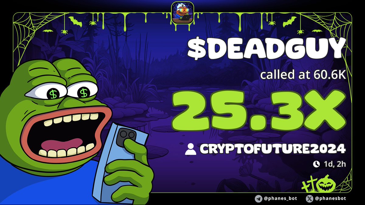 mr_pschmitt's tweet image. I called a 25x on $Deadguy to 1,5M and the „Dead“ narrative will run the entire week. 

$Pepe is bigger than $Chillguy so I had to ape $Deadpepe which is at 50K. 

@deadpepesolana 

2v8Vd8LB56n1WRxjmmJDWQSX77Gh3o6RsFTbKif4pump