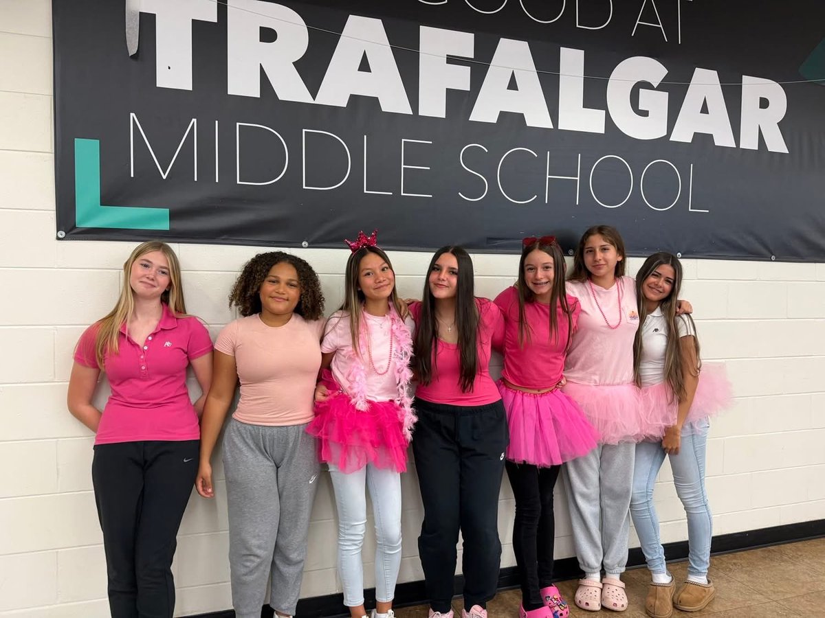 TMStigersharks's tweet photo. 💗 TMS students showed their support for Breast Cancer Awareness by celebrating Pink Out Day! 🎀 From head to toe, our halls were filled with pink and positivity! #PinkOutDay #tms #BreastCancerAwareness https://t.co/3H21xLYzIx